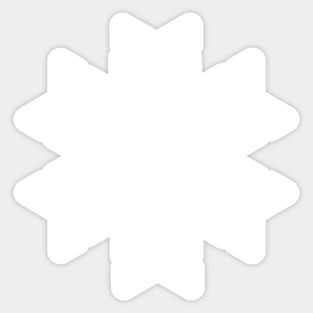 White Snowflake Sticker